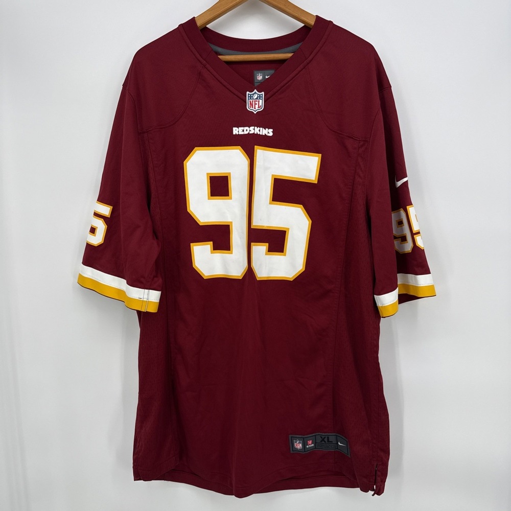 Nike Washington Redskins Commanders Daron Payne On Field Jersey #95 Sz XL